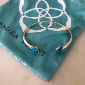 Kendra Scott Jewelry - Kendra Scott gold turquoise stone cuff bracelet Kendra Scott Jewelry - Kendra Scott gold turquoise stone cuff bracelet